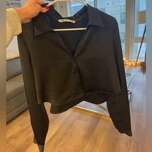 Zara top black size large